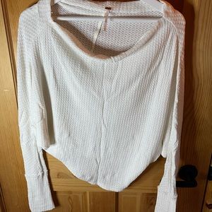 Free people cream off the shoulder sweater. Size Medium